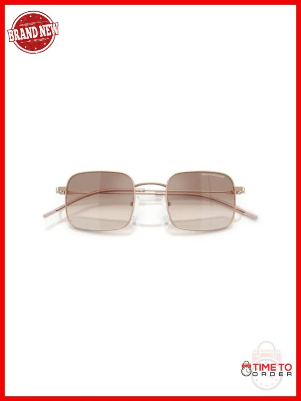 Square Metal Sunglasses with Mirrored Lenses